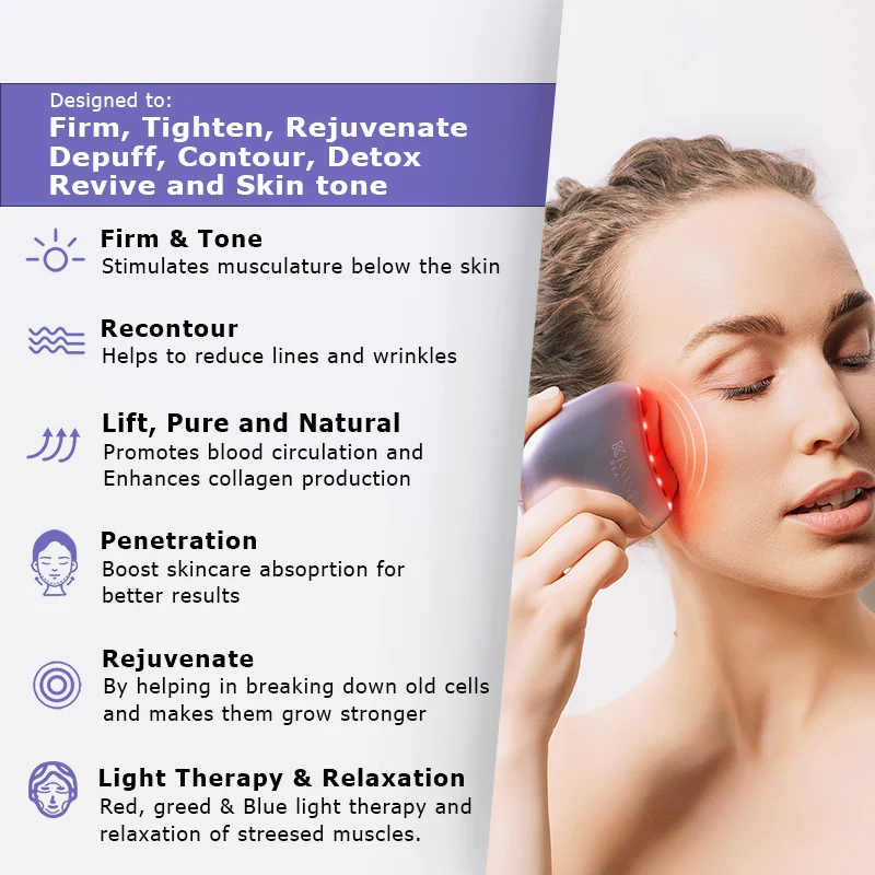 EMS Gua Sha | Skincare & Beauty Tool with Light Therapy