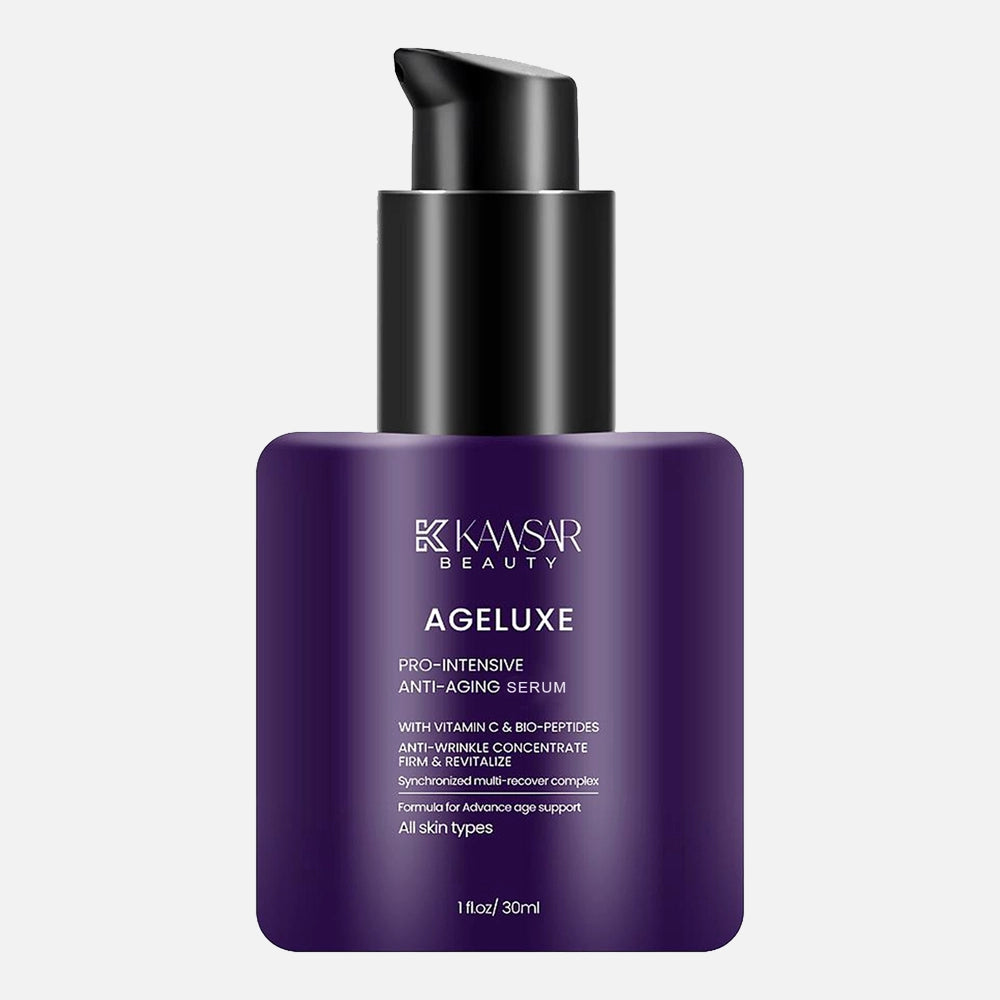 Sérum anti-âge Ageluxe – Vitamine C, niacinamide et biopeptides pour une peau ferme et éclatante 