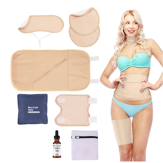 The Restore Wrap Set - 8-Piece Castor Oil Wrap Pack Set