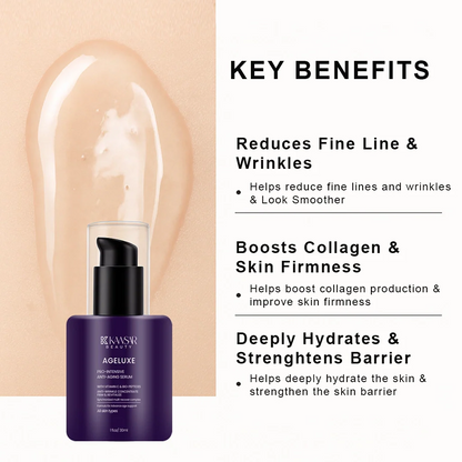 Sérum anti-âge Ageluxe – Vitamine C, niacinamide et biopeptides pour une peau ferme et éclatante 